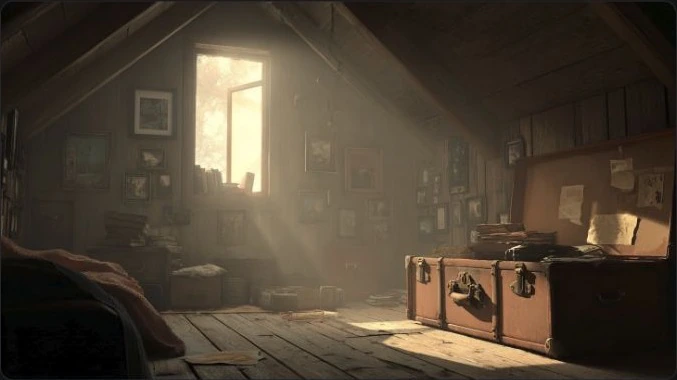Granddad's Attic scene